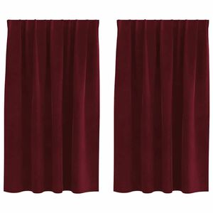 vidaXL Pimennysverhot 2 pcs Viininpunainen 140 x 140 cm Sametti