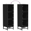 vidaXL Korkea kaappi Musta tammi 35 x 37 x 117 cm Tekninen puu