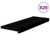 vidaXL Askelmat 20 kpl ruskeanmusta 70x25x2 cm t&auml;ysi tammi