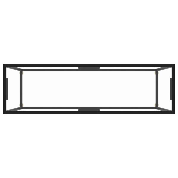 vidaXL Konsolipöytä läpinäkyvä 120x35x75 cm karkaistu lasi