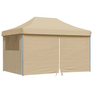 vidaXL Taitettava pop-up juhlateltta 4 sivusein&auml;ll&auml; beige