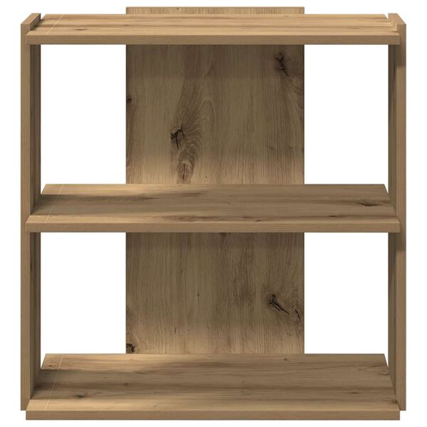 vidaXL kirjahylly 3-kerroksinen Artisan Oak 60x30x60 cm tekninen puu