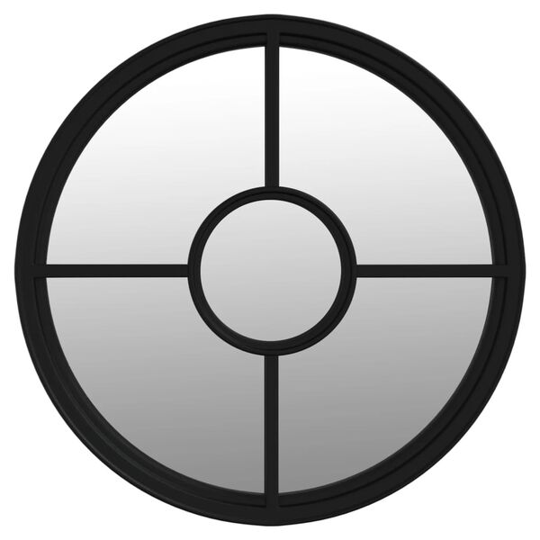 vidaXL Puutarhapeili musta 60x4 cm rauta py&ouml;re&auml; ulkok&auml;ytt&ouml;&ouml;n