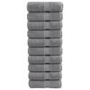 vidaXL Premium-pesupyyhkeet SOLUND 10 kpl harmaa 30x30 cm 600 gsm