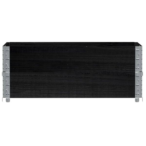 vidaXL Kuormalavan reunukset 2 kpl musta 100x50 cm t&auml;ysi m&auml;nty