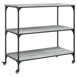 vidaXL Keitti&ouml;vaunu harmaa Sonoma 102x50x95 cm tekninen puu