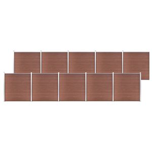 vidaXL Puutarha-aita WPC 1737x186 cm ruskea