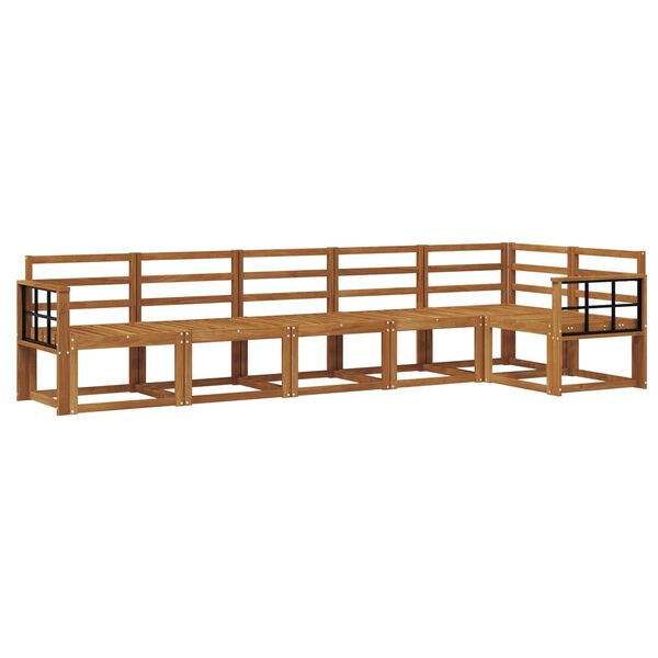 vidaXL Ulkosohvakokoelma 6 pcs Luonnollinen Tihe&auml; akasiapuu