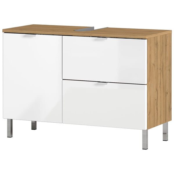 Germania Pesualtaan aluskaappi GW-Mauresa 34x80x56 cm tammi ja valk.
