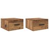 vidaXL Y&ouml;p&ouml;yt&auml;kaappi 2 kpl 35 x 35 x 20 cm Tekninen puu Vanha puu