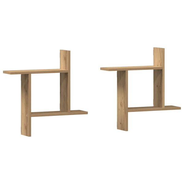 vidaXL Kasvitelineet 2 kpl artesaani tammi 50x12x50 cm tekninen puu