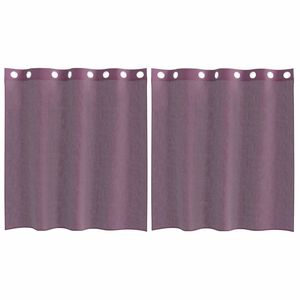 vidaXL Voileeverhot l&auml;piviennill&auml; 2 kpl purppura 140x140 cm