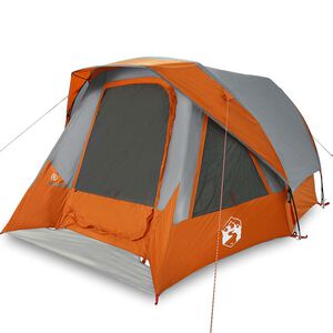 vidaXL Perheteltta 6 hengelle harmaa ja oranssi vedenpit&auml;v&auml;