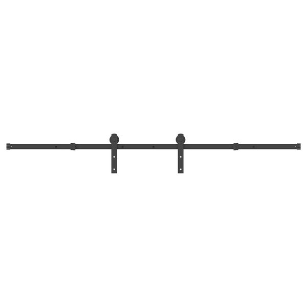 vidaXL Liukuoven asennussarja ter&auml;s 213,5 cm musta