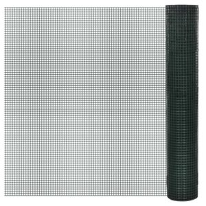 vidaXL Kanaverkko galvanoitu PVC pinnoitteella 10x1 m vihre&auml;