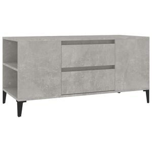 vidaXL TV-taso betoninharmaa 102x44,5x50 cm tekninen puu