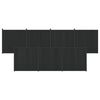 vidaXL Aitapaneeli 7 kpl 1230 x 186,5 cm WPC ja alumiini Musta