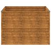 vidaXL Korotettu kukkalaatikko 100x100x69 cm Corten teräs