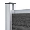 vidaXL Aitapaneelisarja WPC 1657 x(105-186) cm musta