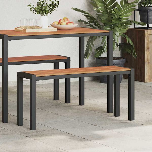 vidaXL Puutarhapenkki Ruskea 100 x 28 x 45 cm Ter&auml;s