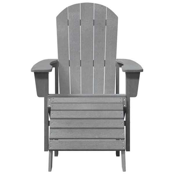 vidaXL Adirondack-tuoli Vaaleanharmaa 82 x 74 x 92 cm HDPE