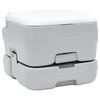 vidaXL Leirint&auml; wc Harmaa ja valkoinen 41,5 x 36,5 x 30 cm Polyeteeni