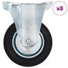 vidaXL Rullapy&ouml;r&auml;t kiinte&auml;t 8 kpl 100 mm