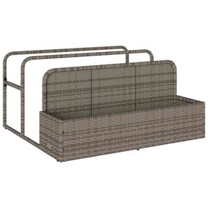 vidaXL Uima-altaan reunalla s&auml;ilytett&auml;v&auml; kelluntapatukka harmaa 110x100x57 cm polyrottinki