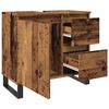vidaXL Kylpyhuoneen pesuallaskaappi vanhaa puuta 65x33x60 cm