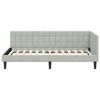 vidaXL Kulmavuoteen runko Vaaleanharmaa 90 cm x 190 cm Sametti