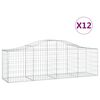 vidaXL Kaarevat kivikorit 12 kpl 200x50x60/80 cm galvanoitu rauta