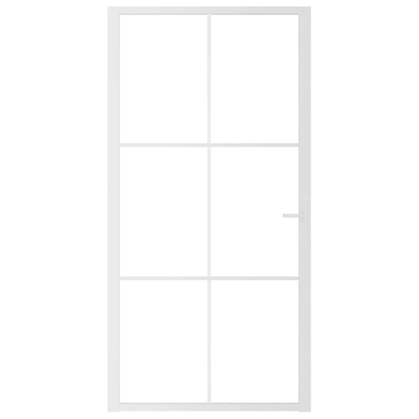 vidaXL Sis&auml;ovi 102,5x201,5 cm valkoinen ESG-lasi ja alumiini