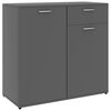 vidaXL Senkki harmaa 80x36x75 cm lastulevy