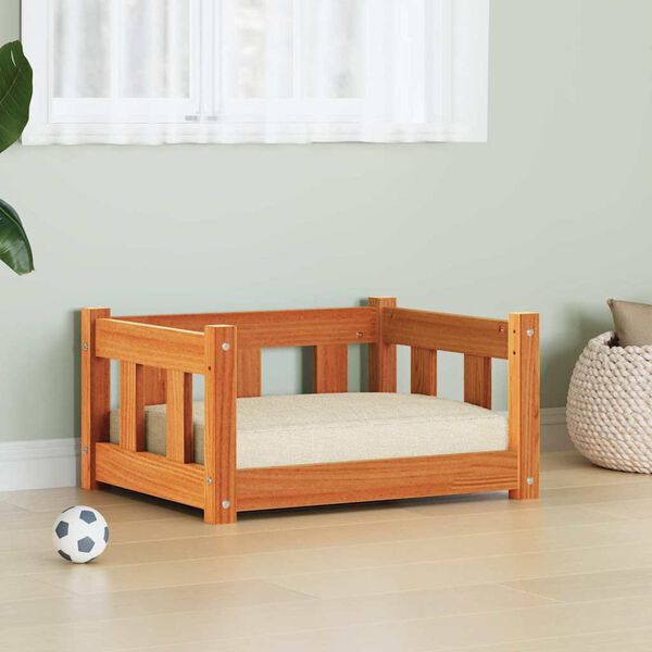 vidaXL Koiran Peti Vaha ruskea 55 x 45 x 28 cm Massiivinen mänty