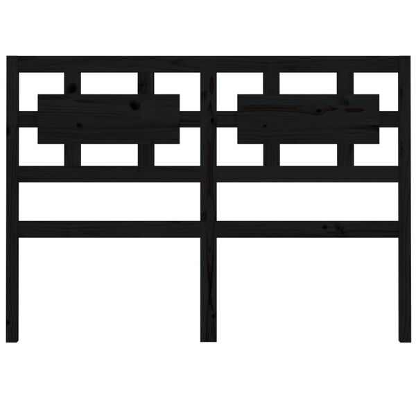 vidaXL Sängynpääty musta 185,5x4x100 cm täysi mänty