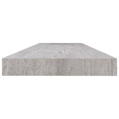 vidaXL Kelluva seinähylly betoninharmaa 120x23,5x3,8 cm MDF