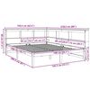 vidaXL Sänky kirjahyllyllä ilman patjaa 140x200 cm täysi mänty