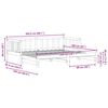 vidaXL Vedettävä päiväsänky Vaha ruskea 203.5 x 164 x 66 cm