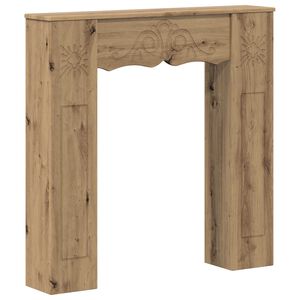 vidaXL Takan kehys Artisaanitammi 102 x 20 x 102 cm Tekninen puu