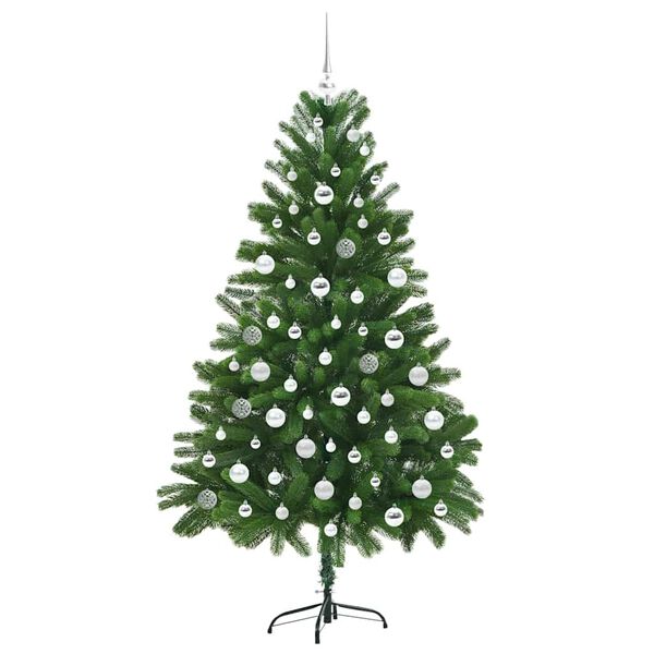 vidaXL Joulukuusi 300 LED-valoilla jalustalla Vihre&auml; 180 cm PE