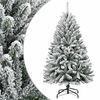 vidaXL Tekojoulukuusi saranoilla ja lumihuurteella 120 cm