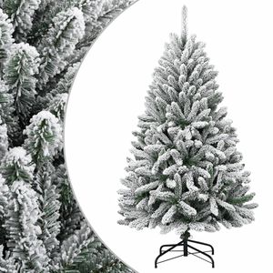 vidaXL Tekojoulukuusi saranoilla ja lumihuurteella 120 cm