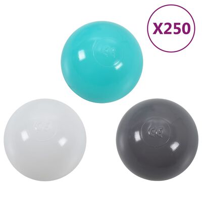 vidaXL Lasten leikkiteltta 250 pallolla sininen 102x102x82 cm