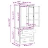vidaXL Varastokalustesarja laatikon kanssa ovella Ruskea Tekninen puu