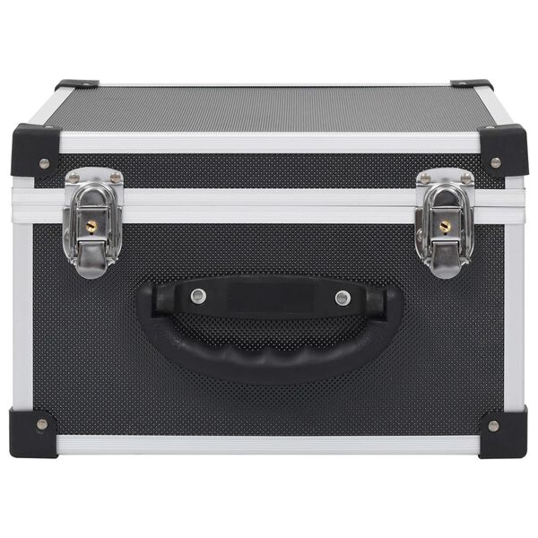 vidaXL CD-kotelo 40 CD-levylle alumiini ABS musta