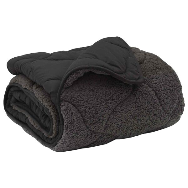 vidaXL Talvityyny Antrasiitti 200 x 240 cm Mikrokuitu ja teddy fleece