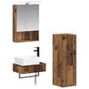 vidaXL Kylpyhuoneen kaappisetti 4 pcs Vanha puu 50 x 14,5 x 70 cm