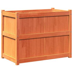 vidaXL Ulkokukkalaatikko vahanruskea 90x50x70 cm t&auml;ysi m&auml;nty