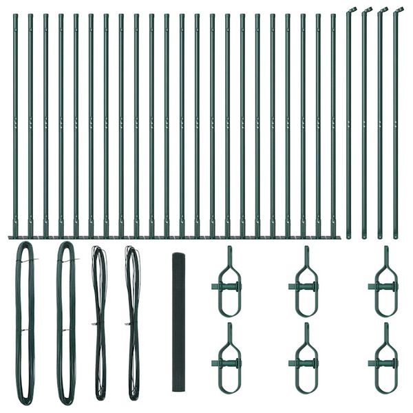 vidaXL Aitalatu Vihre&auml; 50 x 1,5 m (12 x 12 mm verkko) Ter&auml;s ja PVC