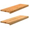 vidaXL ikkunalaudat 2 kpl vaaleanruskea 80x25x2 cm massiivipuutammea